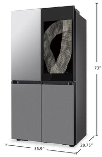 Samsung Bespoke 23 Cu. Ft. 4-Door Flex Refrigerator with Family Hub+™ - RF23DB9900QDAC | Réfrigérateur Bespoke Samsung de 23 pi³ à 4 portes Flex avec portail Family Hub+MC - RF23DB9900QDAC | RF23DB99