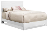 Olivia Queen Panel Headboard - White - Modern style Headboard in White Engineered Wood and Laminate Veneers