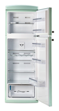 Unique Classic Retro 24" 11 Cu Ft. Top Freezer Refrigerator – Summer Mint Green - UNQ-310L LG TM | Réfrigérateur Classic Rétro d’Unique de 24 po et de 11 pi3 à congélateur supérieur - vert menthe estival - UNQ-310L LG TM