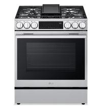 LG 6.3 Cu Ft. Smart Gas Slide-In Range with Air Fry- Fingerprint Resistant Stainless Steel - LSGL6335X | Cuisinière intelligente à gaz encastrée LG de 6,3 pi3 avec friture à air- acier inoxydable résistant aux traces de doigts - LSGL6335X
