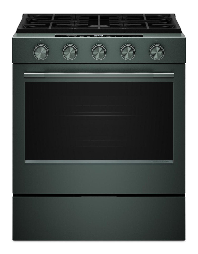 KitchenAid 30" 5.0 Cu. Ft. Slide-in Gas Range with Convection Modes - Juniper - KSGS530SJP | Cuisinière à gaz encastrée KitchenAid de 5,0 pi³ et de 30 po avec modes à convection - genièvre - KSGS530SJP