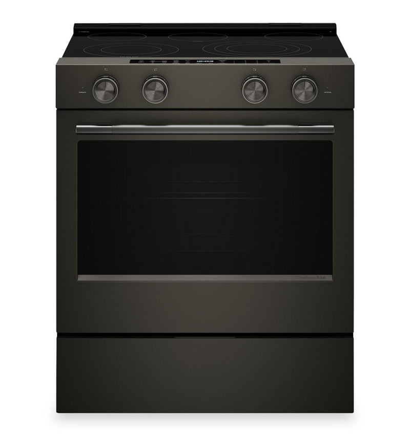 KitchenAid 30" 5.3 Cu. Ft. Electric Range – Black Ore - YKSES530SBE  | Cuisinière électrique KitchenAid de 5,3 pi³ et de 30 po - minerai noir - YKSES530SBE