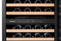 Hisense 4.9 Cu. Ft. 46-Bottle Dual-Zone Wine Cooler with Wi-Fi - Stainless Steel - HWD046N6SS | Refroidisseur à vin à 2 zones Hisense de 4,9 pi3 pour 46 bouteilles avec Wi-Fi - acier inoxydable - HWD046N6SS | HWD046NS