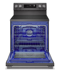 LG 6.3 Cu. Ft. Smart Electric Range with Air Fry - Black Stainless Steel - LREN6323ZE | Cuisinière intelligente électrique LG de 6,3 pi³ avec friture à air - acier inoxydable noir - LREN6323ZE