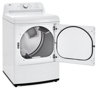LG 7.3 Cu. Ft. Ultra Large Capacity Electric Dryer with Sensor Dry - DLE6100W | Sécheuse électrique LG à très grande capacité de 7,3 pi³ avec séchage par capteur - DLE6100W | DLE6100W