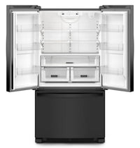 Whirlpool 36" 20 Cu. Ft. Counter-Depth French-Door Refrigerator - Black - WRFC2036RB | Réfrigérateur Whirlpool de 20 pi3 et de 36 po de profondeur comptoir à portes françaises - noir - WRFC2036RB | WRFC20RB