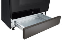 LG 6.3 Cu. Ft. Smart Electric Range with Air Fry – Black Stainless Steel - LSEL6333ZE  | Cuisinière intelligente électrique LG de 6,3 pi3 avec friture à air - acier inoxydable noir - LSEL6333ZE