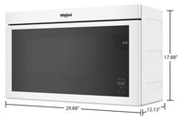 Whirlpool 1.1 Cu. Ft. Flush-Mount Over-the-Range Microwave - YWMMF5930PW  | Four à micro-ondes à hotte intégrée Whirlpool de 1,1 pi³ à installation affleurée - YWMMF5930PW  | YWMMF59W