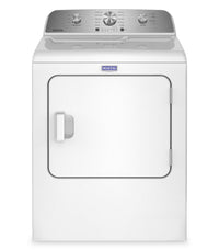 Maytag 4.8 Cu. Ft. Top Load Washer and 7.0 Cu. Ft. Gas Dryer with Wrinkle Prevent Option – White  | Laveuse à chargement par le haut 4,8 pi3 et sécheuse à gaz 7,0 pi3 avec option de prévention des plis de Maytag - blanches
