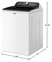 Whirlpool 6.1 Cu. Ft. Top-Load Washer with Removable Agitator - WTW6157PW | Laveuse Whirlpool à chargement par le haut de 6,1 pi3 avec agitateur amovible - WTW6157PW | WTW6157W