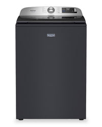 Maytag 6.0 Cu. Ft. Pet Pro Smart Top-Load Washer and 7.4 Cu. Ft. Electric Dryer – Midnight Steel  | Laveuse intelligente à chargement par le haut de 6,0 pi³ et sécheuse électrique de 7,4 pi³ Animal Pet Pro de Maytag - acier minuit