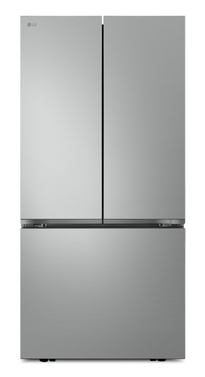LG 33" 21 Cu. Ft. French 3-Door Refrigerator – Fingerprint Resistant Stainless Steel - LF21C6000V | Réfrigérateur 3 portes LG de 21 pi3 et de 33 po à portes françaises - acier inoxydable résistant aux traces de doigts - LF21C6000V