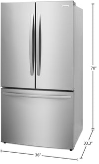 Frigidaire 28.8 Cu. Ft. French-Door Refrigerator with Internal Water Dispenser - FRFN2813AF | Réfrigérateur Frigidaire de 28,8 pi³ à portes françaises avec distributeur d’eau interne - FRFN2813AF | FRFN28AF