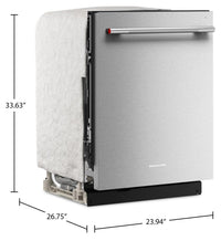 KitchenAid 24" 44 dBA Dishwasher with 360° Max Jets™ Third Rack - PrintShield Stainless - KDTS724SPS | Lave-vaisselle KitchenAid de 24 po et de 44 dBA avec troisième panier 360° Max JetsMC - acier inoxydable avec fini PrintShieldMC - KDTS724SPS