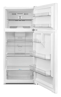 Midea 27.5” 16 Cu. Ft. Top Mount Freezer Refrigerator – White - MRT16D2BWW | Réfrigérateur Midea de 16 pi³ et de 27,5 po à congélateur supérieur - blanc - MRT16D2BWW | MRT16D2W