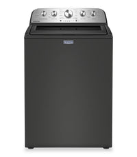 Maytag 5.5 Cu Ft. Top Load Impeller Washer with Pet Pro Option and 7.0 Cu Ft. Gas Dryer – Volcano Black | Laveuse à chargement par le haut 5,5 pi³ avec turbine et option Animal Pet Pro et sécheuse à gaz 7,0 pi³ de Maytag - noir volcan