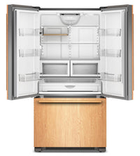 KitchenAid 36" 22 Cu. Ft. French Door Refrigerator – Panel Ready - KRFC136TPA	 | Réfrigérateur KitchenAid de 22 pi³ à portes françaises - panneau personnalisable - KRFC136TPA