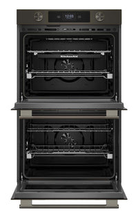 KitchenAid 30" Smart Electric Double Wall Oven - Black Ore - KOED730SBE | Four mural double intelligent électrique KitchenAid de 30 po - minerai noir - KOED730SBE
