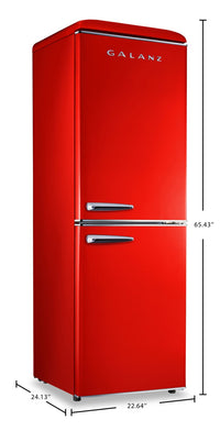 Galanz 7.4 Cu. Ft. Retro Bottom-Freezer Refrigerator - GLR74BRDR12 | Réfrigérateur Galanz rétro de 7,4 pi3 à congélateur inférieur - GLR74BRDR12 | GLR74BRD
