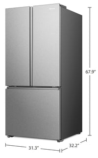 Hisense 22.1 Cu. Ft. French-Door Refrigerator - RF22B3FSE | Réfrigérateur Hisense de 22,1 pi³ à portes françaises - RF22B3FSE | RF22B3FS