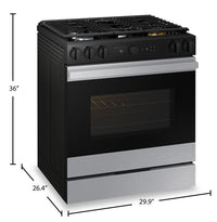 Samsung Bespoke 6 Cu. Ft. Gas Range with Oven Camera - NSG6DG8700SRAA  | Cuisinière à gaz Bespoke Samsung de 6,3 pi3 avec caméra de four - NSG6DG8700SRAA/AC  | NSG6D87S