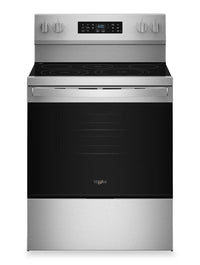 Whirlpool 5.3 Cu. Ft. Electric Range with Air Cooking – Fingerprint Resistant Stainless Steel - YWFES5730SZ   | Cuisinière électrique Whirlpool de 5,3 pi3 avec cuisson à air – acier inoxydable résistant aux traces de doigts - YWFES5730SZ