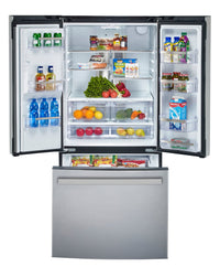 GE 33" 17.5 Cu Ft. French-Door Counter-Depth Refrigerator – Stainless Steel - PYE18HYRCFS | Réfrigérateur GE de 17,5 pi³ et de 33 po de profondeur comptoir à portes françaises - acier inoxydable - PYE18HYRCFS