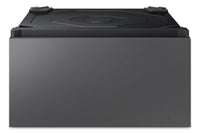 Samsung Bespoke 27" Laundry Pedestal with Storage Drawer – Dark Steel - WE602NSUS | Piédestal de buanderie 27 po Bespoke de Samsung avec tiroir de rangement - acier foncé - WE602NSUS/US | WE602NSU