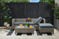 Athens 3-Piece Patio Lounger Set - Grey 