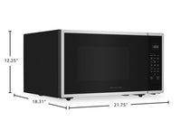 KitchenAid 1.6 Cu. Ft. Countertop Microwave with Steam Clean - Stainless Steel - YKMCS122RSS | Four à micro-ondes de comptoir KitchenAid de 1,6 pi3 avec nettoyage à la vapeur - acier inoxydable - YKMCS122RSS | YKCMS1SS