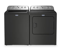 Maytag 5.5 Cu Ft. Top Load Washer with Pet Pro and 7.0 Cu. Ft. Pet Pro Electric Dryer – Volcano Black | Laveuse à chargement par le haut 5,5 pi³ avec Animal Pet Pro et sécheuse électrique Animal Pet Pro 7,0 pi³ de Maytag - noir volcan