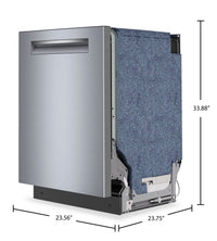 Bosch 500 Series 24” 44 dBA Built-In Dishwasher - Anti-Fingerprint Brushed Steel - SHP65DM5N | Lave-vaisselle encastré Bosch de série 500 de 24 po de 44 dBA - acier brossé résistant aux traces de doigts - SHP65DM5N