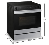 Samsung Bespoke 6.3 Cu. Ft. Smart Electric Range with Air Fry and Air Sous Vide - NSE6DG8500SRAC | Cuisinière intelligente électrique Bespoke de Samsung de 6,3 pi3 avec fonctions AirFry et Air Sous Vide - NSE6DG8500SRAC | NSE6D850