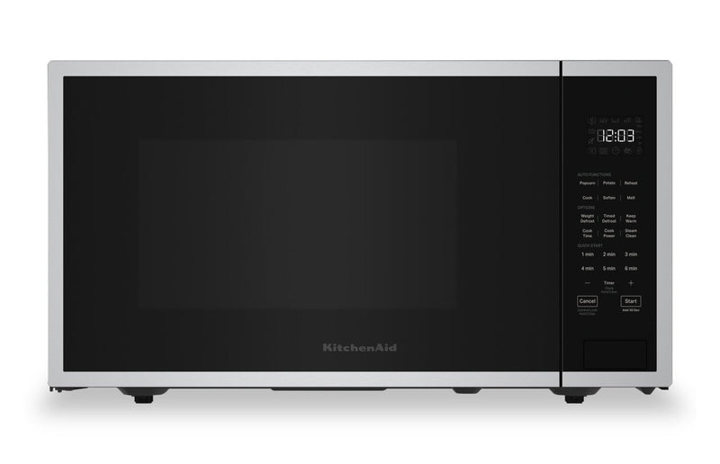 KitchenAid 1.6 Cu. Ft. Countertop Microwave with Auto Functions - YKMCS122PPS | Four à micro-ondes de comptoir KitchenAid de 1,6 pi3 avec fonctions automatiques - YKMCS122PPS | YKMCS12S