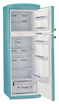 Unique Classic Retro 24" 11 Cu Ft. Top Freezer Refrigerator – Ocean Mist Turquoise - UNQ-310L T TM | Réfrigérateur Classic Rétro d’Unique de 24 po et de 11 pi3 à congélateur supérieur - turquoise brume marine - UNQ-310L T TM