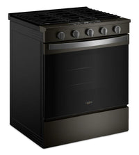 Whirlpool 30" 5 Cu. Ft. Gas Range with Air Cooking - Black-on-Stainless - WSGS5030SV | Cuisinière à gaz Whirlpool de 5 pi³ et de 30 po avec cuisson à air - noir sur acier inoxydable - WSGS5030SV