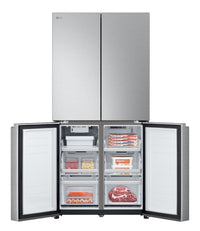 LG 33" 18.6 Cu. Ft. French 4-Door Counter-Depth Refrigerator - Stainless Steel - LF19C8200S | Réfrigérateur LG de 18,6 pi³ et de 33 po de profondeur comptoir à 4 portes françaises - acier inoxydable - LF19C8200S