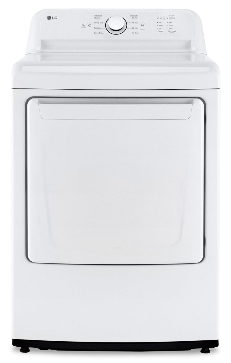LG 7.3 Cu. Ft. Ultra Large Capacity Electric Dryer with Sensor Dry - DLE6100W | Sécheuse électrique LG à très grande capacité de 7,3 pi³ avec séchage par capteur - DLE6100W | DLE6100W