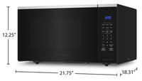 Whirlpool 1.6 Cu. Ft. Countertop Microwave with Sensor Cooking - YWMCS7022SZ | Four à micro-ondes de comptoir Whirlpool de 1,6 pi3 avec cuisson par capteur - YWMCS7022SZ