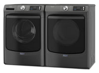Maytag 5.8 Cu. Ft. Pet Pro Smart Front-Load Washer and 7.4 Cu. Ft. Gas Dryer - Volcano Black | Laveuse intelligente à chargement frontal Pet Pro de 5,8 pi3 et sécheuse à gaz de 7,4 pi3 de Maytag – noir volcan | MAFL702U
