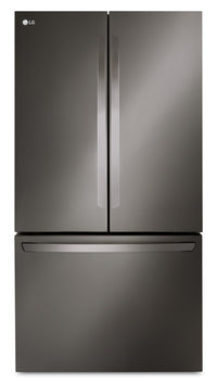 LG 36" 27 Cu. Ft. Counter-Depth French Door Refrigerator - PrintProof™ Black Stainless Steel - LRFLC2706D | Réfrigérateur LG de 36 po et de 27 pi3 de profondeur comptoir à portes françaises - acier inoxydable noir PrintProofMC - LRFLC2706D