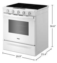 Whirlpool 30" 5 Cu. Ft. Gas Range with Air Cooking - White - WSGS5030SW | Cuisinière à gaz Whirlpool de 5 pi³ et de 30 po avec cuisson à air - blanche - WSGS5030SW