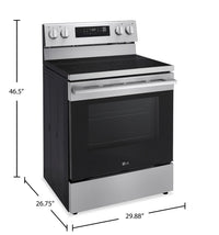 LG 30" 6.3 Cu Ft. Smart Electric Range with Probake Convection® and EasyClean® - LREN6321YE  | Cuisinière intelligente électrique LG de 6,3 pi³ et de 30 po avec convection ProBake ConvectionMD et EasyCleanMD - LREN6321YE