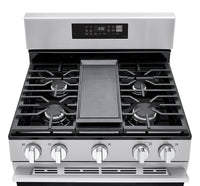 LG 6.3 Cu. Ft. Smart Gas Range with Air Fry - LRGN6323Y | Cuisinière intelligente à gaz LG de 6,3 pi3 avec friture à air - acier inoxydable - LRGN6323Y