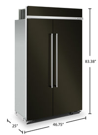KitchenAid 30 Cu. Ft. Built-In Side-by-Side Refrigerator - KBSN708MBS | Réfrigérateur encastré KitchenAid de 30 pi³ à compartiments juxtaposés - KBSN708MBS | KBSN78BS