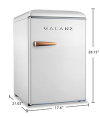 Galanz 2.5 Cu. Ft. Retro Compact Refrigerator - GLR25MWER27 | Réfrigérateur compact Galanz rétro de 2,5 pi3 - GLR25MWER27 | GLR25RGW