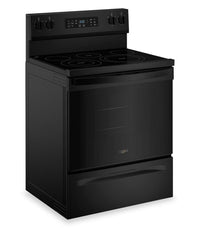 Whirlpool 5.3 Cu. Ft. Electric Range with Air Cooking – Black - YWFES5730SB | Cuisinière électrique Whirlpool de 5,3 pi3 avec cuisson à air – noire - YWFES5730SB