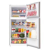 Midea 14 Cu. Ft. Garage Ready Top-Freezer Refrigerator – Stainless Steel - MRT14D2BST | Réfrigérateur Midea de 14 pi³ à congélateur supérieur qui convient à une installation dans un garage - acier inoxydable - MRT14D2BST | MRT14D2S