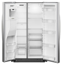 Whirlpool 36" 21 Cu. Ft. Side-by-Side Refrigerator - Fingerprint-Resistant Stainless - WRSC5536RZ | Réfrigérateur Whirlpool de 21 pi³ et de 36 po à compartiments juxtaposés - acier inoxydable résistant aux traces de doigts - WRSC5536RZ