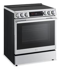 LG 6.3 Cu. Ft. Smart Electric Range with Air Fry – Fingerprint Resistant Stainless Steel - LSEL6335XE  | Cuisinière intelligente électrique LG de 6,3 pi³ avec friture à air - acier inoxydable résistant aux traces de doigts - LSEL6335XE
